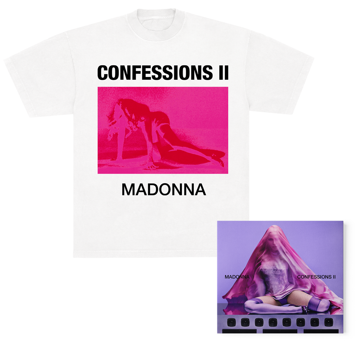 CONFESSIONS II NEON TEE & 16-Track CD