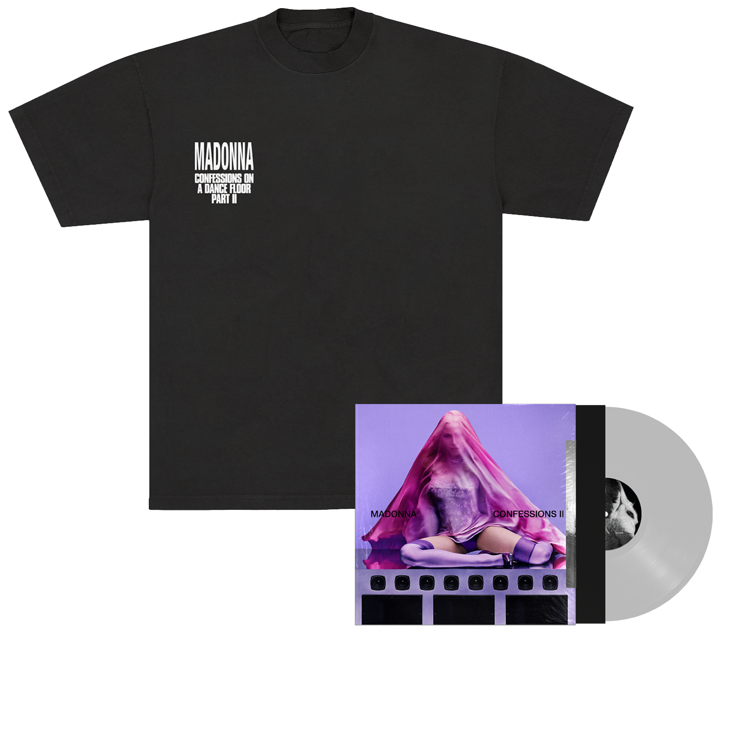 CONFESSIONS II COVER TEE & 16-track Numbered Deluxe 2LP Set – D2C Exclusive