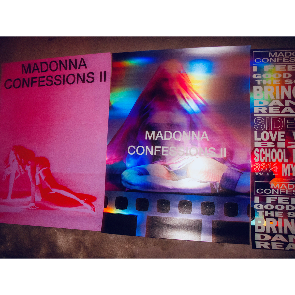 Madonna Confessions Ⅱ 限定盤 マドンナ 非売品ポスター 白 Madonna